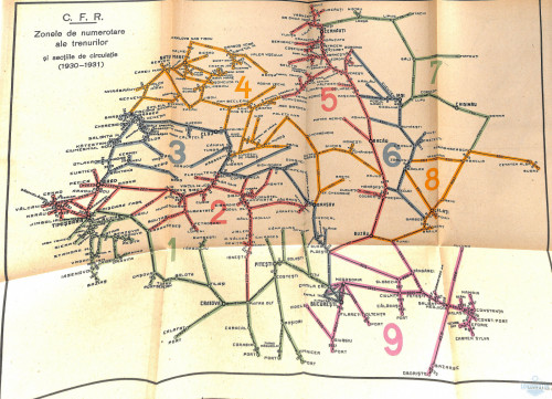 Zone de numerotare ale trenurilor 1930 1931