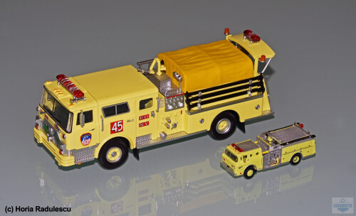 64 FDNY Mack CF Kermit with Ford C Series N Scale