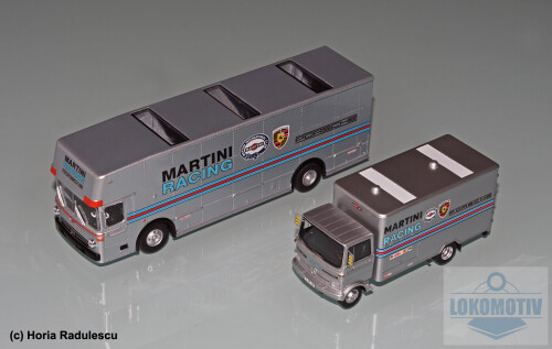64 Martini Racing MB O 317 Schenk Renntransporter mit LP 608